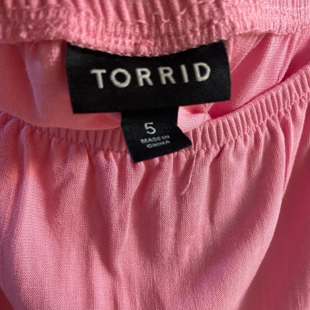 Torrid rayon slub tiered tank top rose pink 5X NWT - Picture 4 of 6
